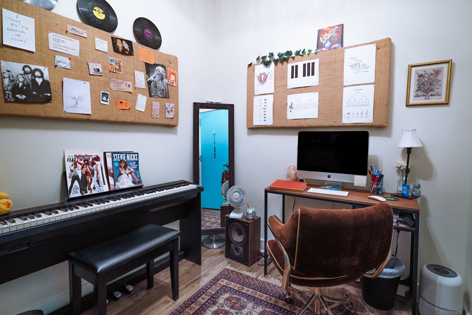 Lesson room with piano at Resonate studio