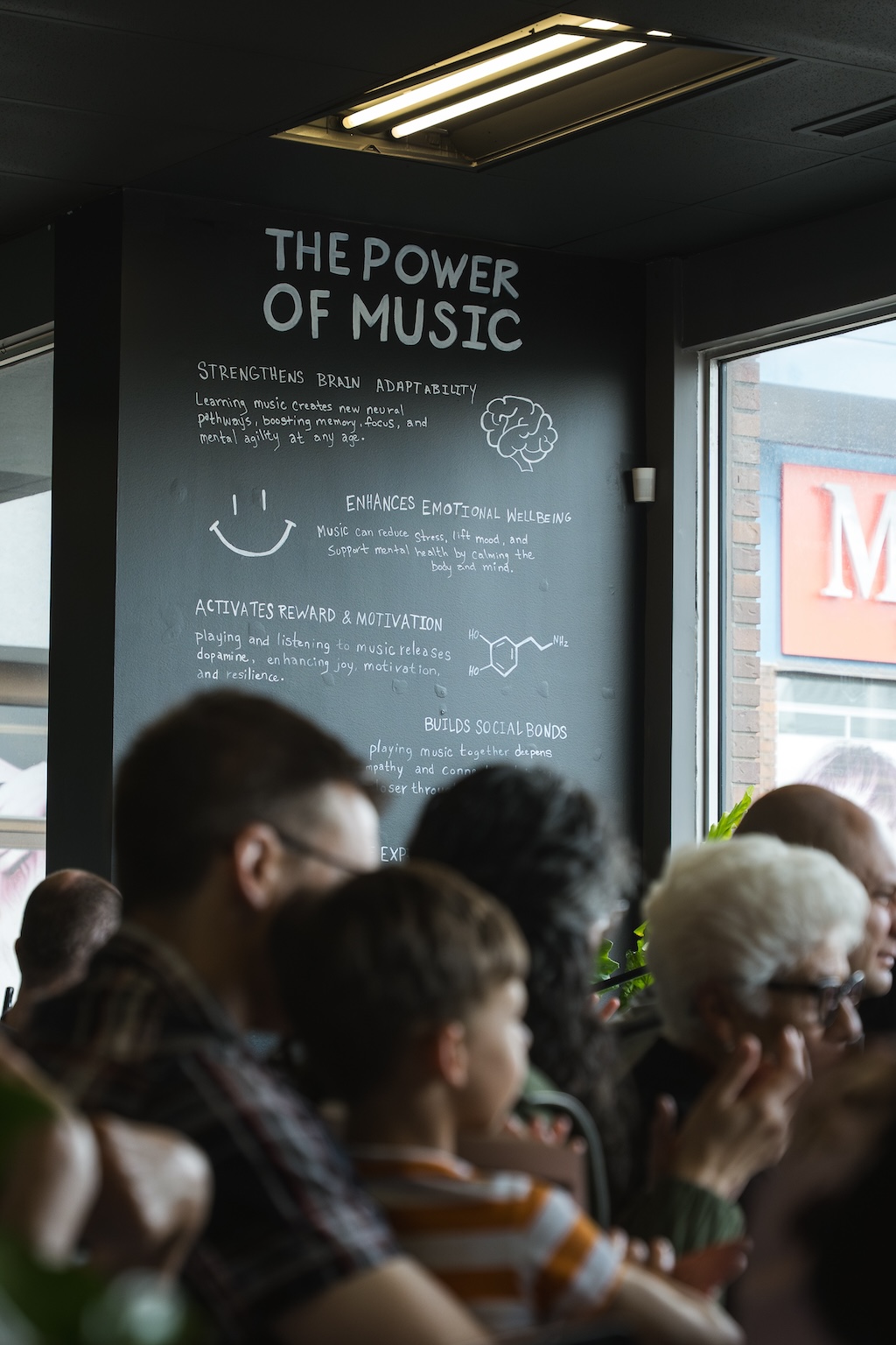 The Power of Music wall at Resonate